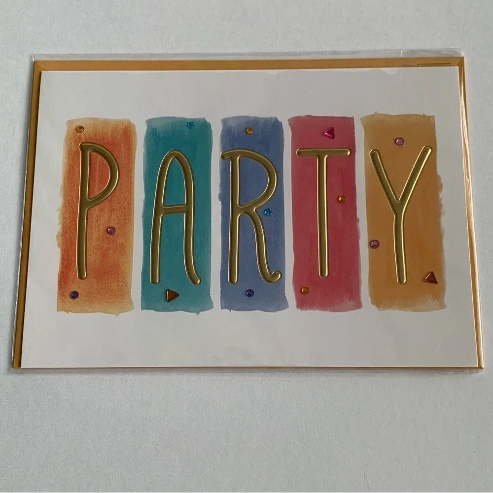 BURGOYNE Fun Colorful Accessorized Blank Note Cards Stationary Set of 3
